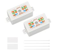 Rj45 Cat6 Junction Box, 2Pcs Cat 6 Gigabit Inline Punchdown Coupler Joiner Inline Connectors Box Cat6 Ethernet Cable Junction Boxes for Cat6 Cat5E Cat5 Lan Ethernet Network Cable