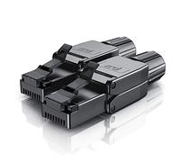 RJ45 Connector Cat 6, 7, 8.1 2 Pack, Pass Through Gold Plated Modular Plugs for Solid or Stranded Network Patch Ethernet Cables EIA/TIA-568A and 568B 23, 26 AWG LAN 40Gbps