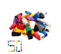 Rj45 Connector Jacket, Crystal Heads Sheath, Colorful Ethernet Network Cable Plug, Protective Rj45 Crystal Heads Jacket for Home
