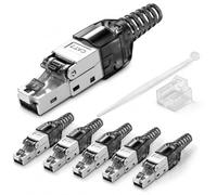 RJ45 Connector Toolless CAT7 Network Connector 10Gbps LAN Ethernet Connector for Installation Cable, LSA Insulation Terminal Compatible with CAT6 CAT6a CAT7, without Crimping Tool, Premium Quality