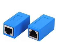 RJ45 coupler, ethernet coupler, network connector, 2-Pack - 10Gbps Shielded Female to Female Connector for Cat7/6/5e/5 - Gold-Plated Contacts, Sturdy Clip - Perfect for Home Office, Gaming