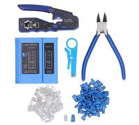 RJ45 Crimp Tool Kit 8P8C Modular Connectors Wire Stripper Pliers for Cat5e Cat6 Cat6a