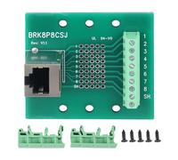 RJ45 Ethernet Connector Breakout Board 8P8C Network Port, Screw Terminal with Bracket - Stable Connection, Shielded Interference, Easy Installation for Computers and Routers