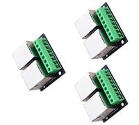 RJ45 Ethernet Double Female Terminal Board 3.5mm Pitching 8Pin RJ45 Screw Connector Networking Adapter Ethernet Screw Adapter