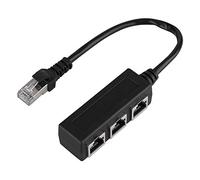 RJ45 Ethernet Network Splitter, 1 Male to 3 Female LAN Ethernet Network Splitter, RJ45 LAN Cable Connector 1 to 3 Network Adapter for Ethernet Extension