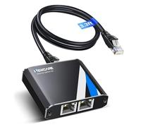 RJ45 Ethernet Splitter 1 to 2 Out, NEWCARE 1000Mbps Network Splitter with USB Power Cable, Gigabit LAN Internet Splitter Connector for Cat 5/5e/6/7/8, Support Two Devices Working Simultaneously