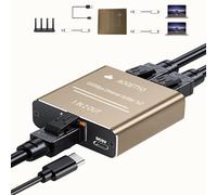 RJ45 Ethernet Splitter, 1000Mbps Ethernet Splitter 1 to 2,Network Splitter with USB Power Cable,[2 Devices Simultaneous Networking, Powerline Network Adapters Connector for Cat 5/5e/6/7/8 Cable