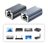 RJ45 Ethernet Splitter Adapter With Aluminum Alloy Construction Durability For Networking Expansion And Device Sharing Ethernet Splitter