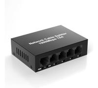 RJ45 Ethernet Splitter High Speed 1 to 4 Out, 1000Mbps Internet Switch for Cat 5/5e/6/7/8, LAN Network Splitter Ethernet Hub 4 Port Gigabit Support 4 Devices Share The Internet at The Same Time