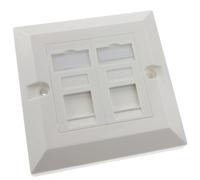 kenable RJ45 Face Plate Wall Sockets Cat5E Double 2 Port with Keystones Jacks