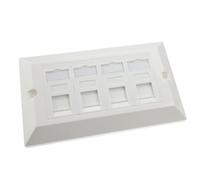 kenable RJ45 Face Plate Wall Sockets Cat5E Quad 4 Port with Keystones Jacks 2G