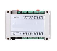 RJ45 /IP Remote Controller Module, 8 - Channel Relay Switch/AC 10A, Ethernet Web - Controlled Relay Board with Optocoupler Protection for Home Automation and Industrial Con (White)