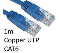 RJ45 (M) to RJ45 (M) CAT6 1m Blue OEM Moulded Boot Copper UTP Network Cable