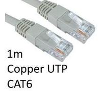 RJ45 (M) to RJ45 (M) CAT6 1m Grey OEM Moulded Boot Copper UTP Network Cable