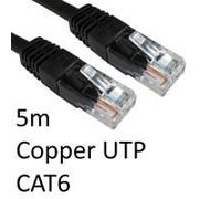 RJ45 (M) to RJ45 (M) CAT6 5m Black OEM Moulded Boot Copper UTP Network Cable