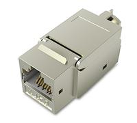 RJ45 Modular Jack, VENTION Cat7 Cat6 Cat5 RJ 45 8P8C Network Keystone Jack RJ45 socket In-Line Coupler Female to Female Metal Shell High Shielding Coupler Ethernet Cable Extender Adapter (2 pack)