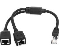 RJ45 Network Ethernet Adapter Splitter,RJ45 Coupler Connector 1 Male to 2 Female Y S plitter Cable Adapter LAN Ethernet Splitter Suitable for Super Cat5,Cat5e,Cat6,Cat7,Cat 8