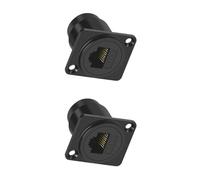 RJ45 Panel Mount Connector Female to Female Through Module, 2 Pieces | Ethernet Pass-through Cable Coupler Female to Female Extension Adapter High Speed Gigabit Transmission