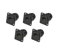 RJ45 Panel Mount Connector Female to Female Through Module, 5pcs | Ethernet Pass-through Cable Coupler Female to Female Extension Adapter High Speed Gigabit Transmission