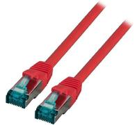 RJ45 Patch Cable Cat.6A S/FTP FRNC 3.0 m Red red 3 m