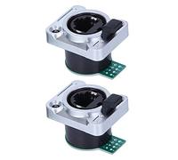 RJ45 PCB Panel Waterproof Round Insulator, 2Pcs Durable PA Material Connectors - IP67 Protection, Fire Resistance, Aviation Use