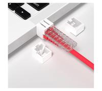 RJ45 Port Blocker 20PCS with Key, Ethernet Lock for Network Security, LAN Dust Cover for Router Switch Modem | Secure RJ45 ports with keyed lock, dual dust cover, tamper-resistant design for office and data center use.(White)