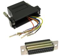 kenable RJ45 Socket to 25 Way DB25 Modular Female Sockets Adapter