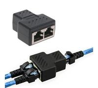 RJ45 Splitter Adapter 1 to 2 Ways Dual Female Port CAT7/6/5 LAN Ethernet Cable