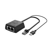 RJ45 Splitter Connector Adapter 1 to 2 Ways Ethernet Splitter Cable Plug Play Ethernet Extender Converter for Laptop