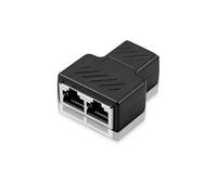 RJ45 Splitter Connector, Ethernet Splitter 1 to 2 Way Dual Network Adapter, CAT 5/CAT 6 LAN Adapter for Cable Extension and Sharing DSL, Modem, or Ethernet Ports