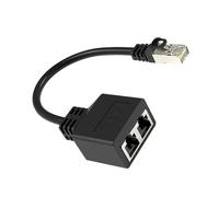 RJ45 Splitter Connectors Adapter 1 to 2 Ways Ethernet Cable Plug Play Ethernet Extender Converters for Laptop Networking Adapter