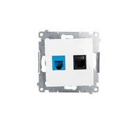 RJ45 Teleinformatics Socket Cat.5e + RJ12 Simon 54 D5T.01/11