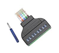 RJ45 to 8Pin Networking Crystal Adapter Connector for CCTV | To 8Pin Screw Crystal Block Adapter; CCTV Digital Internet Ethernet; Networking Internet Cable Connector Replace