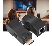 RJ45 To HDMI, 2x HDMI 30m To RJ45 Network Cable Over Ethernet Conv Repeater Over CAT-5e CAT6 Converter for Utp Extender Converter