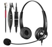 RJ9 Phone Headset with Mic Noise Cancelling for Grandstream Yealink Snom | Quick Disconnect Telephone Headset Work for Grandstream GXP2160 1620 1630 Yealink T23P T27G T46S T48S T54W Avaya 1608 9608