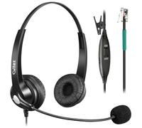 RJ9 Telephone Headset with Microphone for Polycom VVX310 VVX410 VVX411