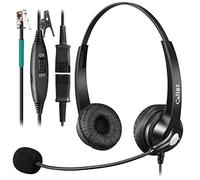 RJ9 Telephone Headset with Microphone Noise Cancelling & Quick Disconnect