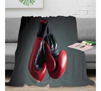 RJAVAGFZL 3D Printed boxing gloves Bedding Blanket Microfiber Soft Warm Bedding Breathable sports training Bed Throw Compact Portable for Campers Travellers Students Young Adults 60x80inch(150x200cm)