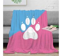 RJAVAGFZL 3D Printed Cat paw print Bedding Throw Microfiber Ultra Soft Warm Bedding Minimalist animal design Home Blanket Heartfelt Gift for Families Couples New Homeowners 80×90inch(200x230cm)