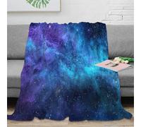 RJAVAGFZL 3D Printed Cosmic Nebula Nap Blanket Microfiber Ultra Soft Warm Bedding Starry Space 2 All Season Blanket for Christmas Thanksgiving Holiday Gifting 40x50inch(100x130cm)