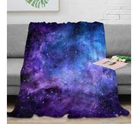 RJAVAGFZL 3D Printed Cosmic Nebula Throw Blanket Microfiber Soft Cosy Warm Bedding Starry Space Sofa Throw Lightweight Anti Static for Men Women Couples Households 40x50inch(100x130cm)