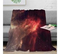 RJAVAGFZL 3D Printed Cosmic nebula Warm Blanket Microfiber Ultra Soft Thermal Bedding Starry space art Cosy Throw Lightweight All Season for Homeowners Renters Adults Kids 40x50inch(100x130cm)