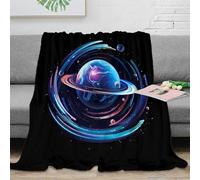 RJAVAGFZL 3D Printed Cosmic planet All Season Blanket Microfiber Soft Warm Bedding Breathable Digital space art Sofa Throw for Housewarming New Homeowners 70×80inch(180x200cm)