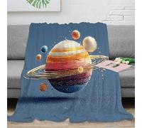 RJAVAGFZL 3D Printed Cosmic planet Cozy Throw Blanket Microfiber Warm Soft Bedding Cosy Colorful space art Bed Blanket Anti Static No Shedding for Men Women Couples 40x50inch(100x130cm)