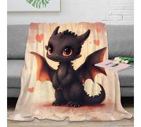 RJAVAGFZL 3D Printed cute dragon baby Bedding Throw Microfiber Ultra Soft Warm Bedding cartoon fantasy Bedding Blanket Compact Portable for Adults Teens Guests Families 50x60inch(127x152cm)