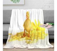 RJAVAGFZL 3D Printed cute duckling Blanket Microfiber Warm Soft Bedding Cosy spring nature Lounge Throw Premium Gift for Anniversary Wedding Birthday Celebrations 50x60inch(127x152cm)
