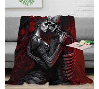 RJAVAGFZL 3D Printed Gothic romance Bedding Throw Microfiber Soft Warm Bedding Cosy Dark fantasy art 1 Bedding Blanket Wrinkle Resistant Non Pilling for Adults Couples Households 70×80inch(180x200cm)