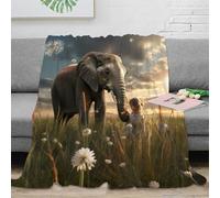 RJAVAGFZL 3D Printed in field All Season Blanket Microfiber Warm Soft Bedding Lightweight Child interaction Sofa Throw Compact Portable for Travellers Campers Families 80×90inch(200x230cm)