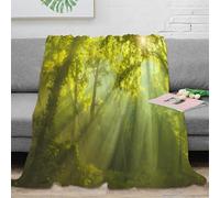 RJAVAGFZL 3D Printed light beams Lounge Throw Microfiber Warm Soft Bedding Breathable Nature serene Bedding Blanket Wrinkle Resistant Non Pilling for Families Guests Teens 80×90inch(200x230cm)