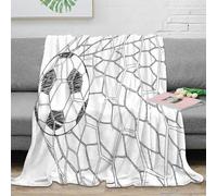 RJAVAGFZL 3D Printed soccer goal net Bed Blanket Microfiber Ultra Warm Thermal Bedding Soft sports art Cosy Throw Machine Washable No Shedding for Men Women Kids Households 40x50inch(100x130cm)